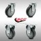 Service Caster 5 Inch SS Thermoplastic Rubber Wheel Swivel Top Plate Caster Set with 2 Rigid SCC-SS20S514-TPRB-2-R-2 - alternate 1